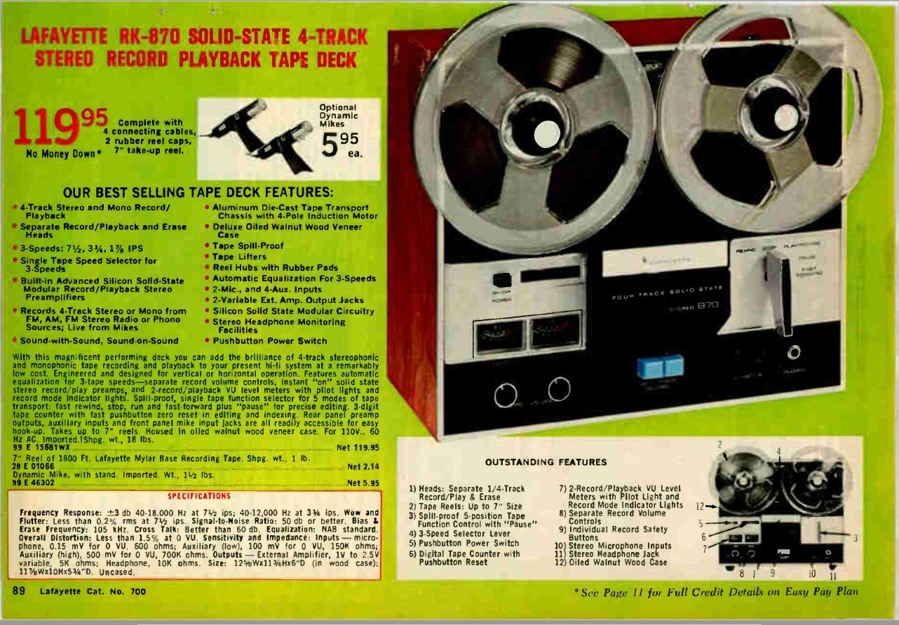 Open Reel RK-870a Stereo