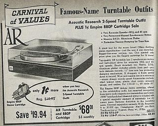 AR Turntable - 1964