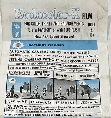 Kodacolor-X Data Sheet