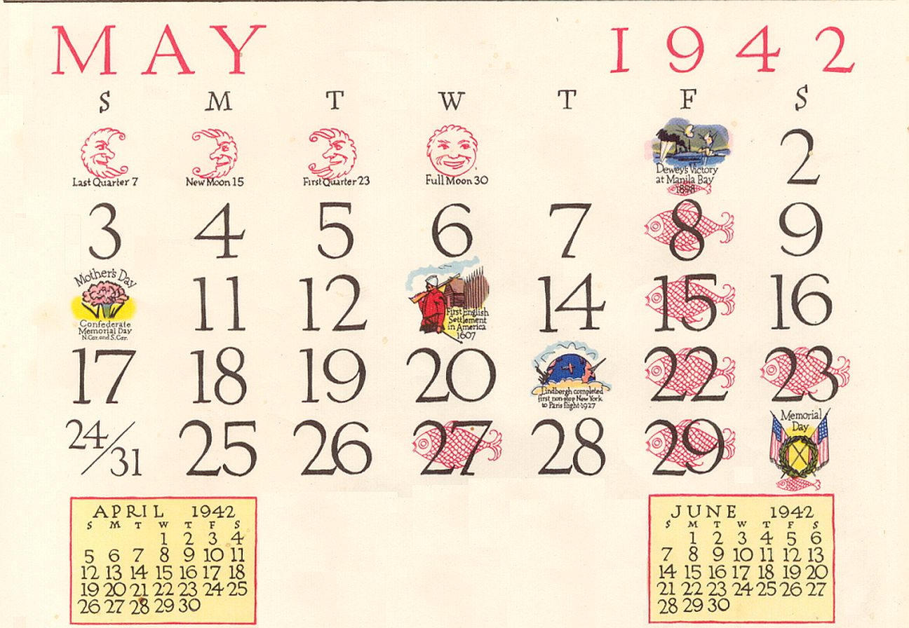 May Calendar Only 42-BB
