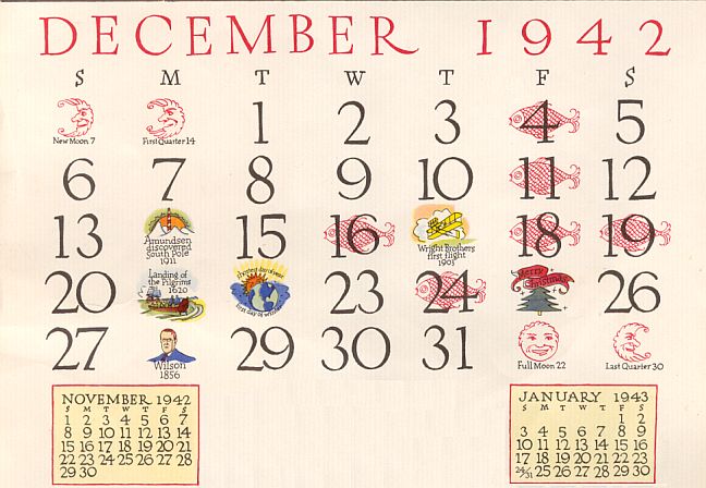 December Calendar Only 42-AA