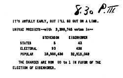 Univac Prediction Sheet